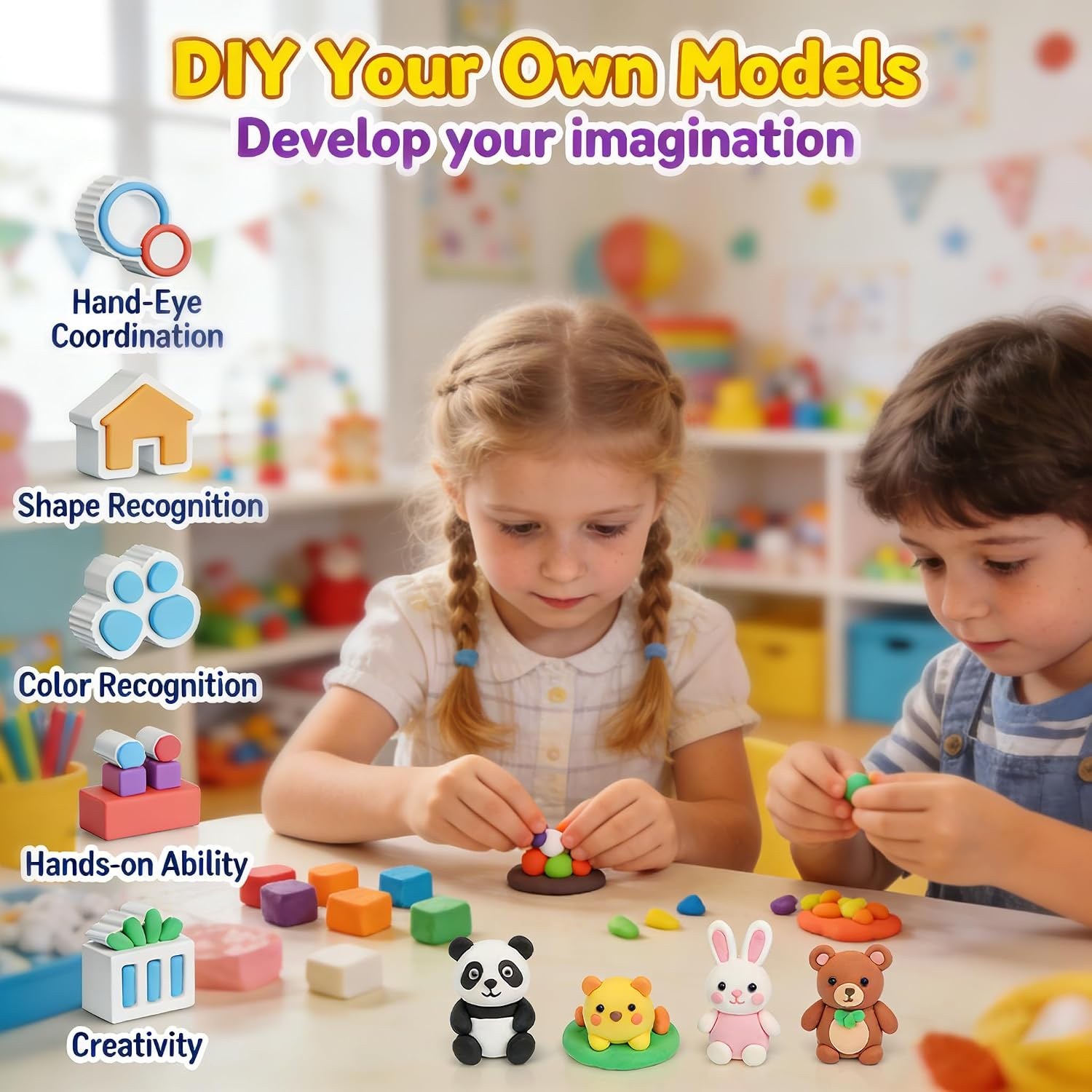 Air Dry Clay Kit, 56 Colours: image 6
