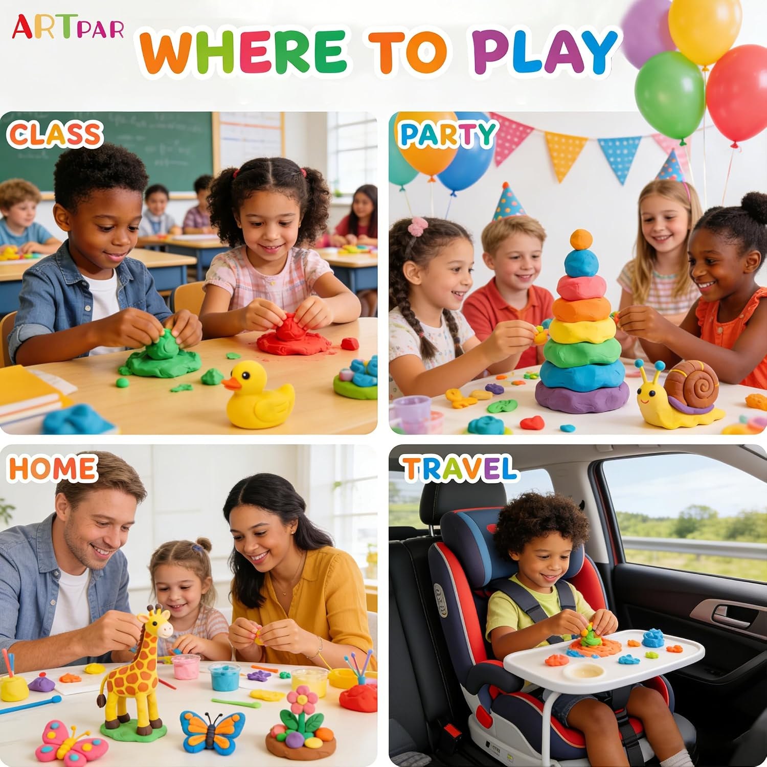 Air Dry Clay Kit, 56 Colours: image 7