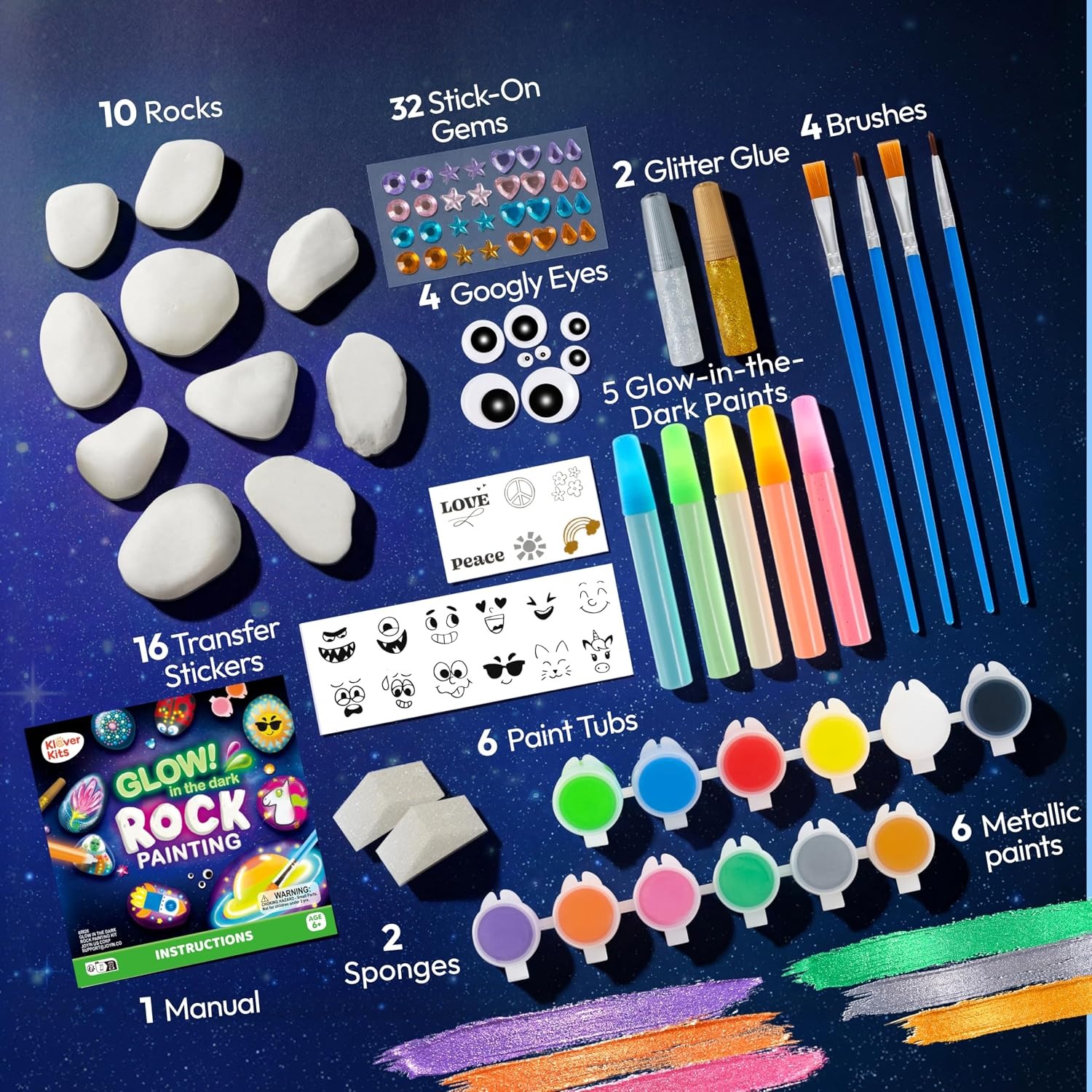 Glow in the Dark Rock Painting Kit for Kids: image 4
