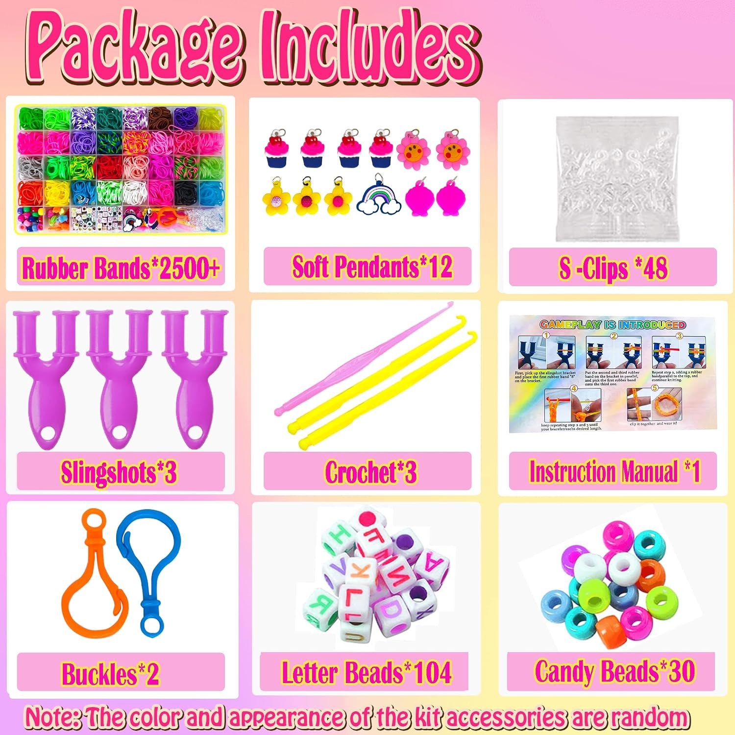 Loom Bands Bracelet Making Kit, 2500+ Bands: image 2