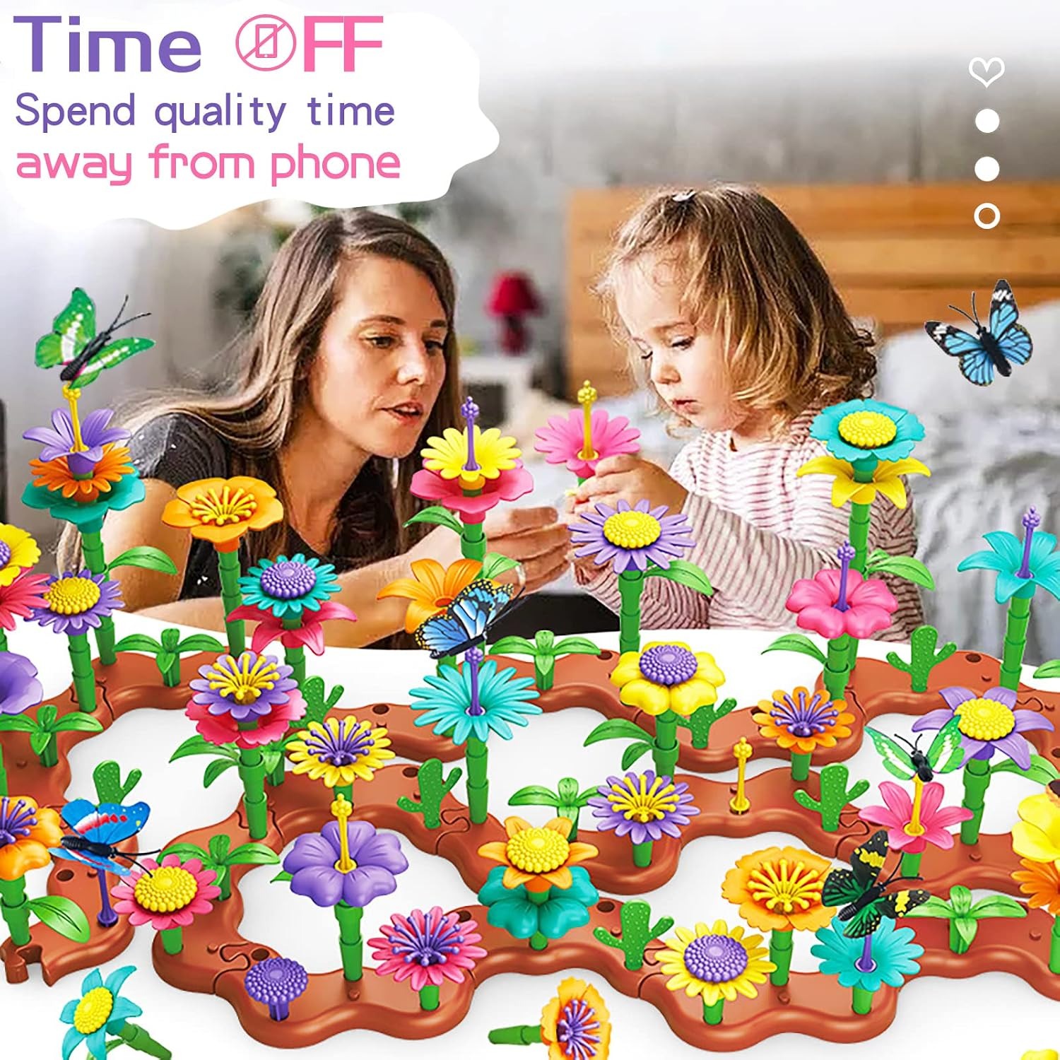 224-Piece Flower Garden Building Set: image 3