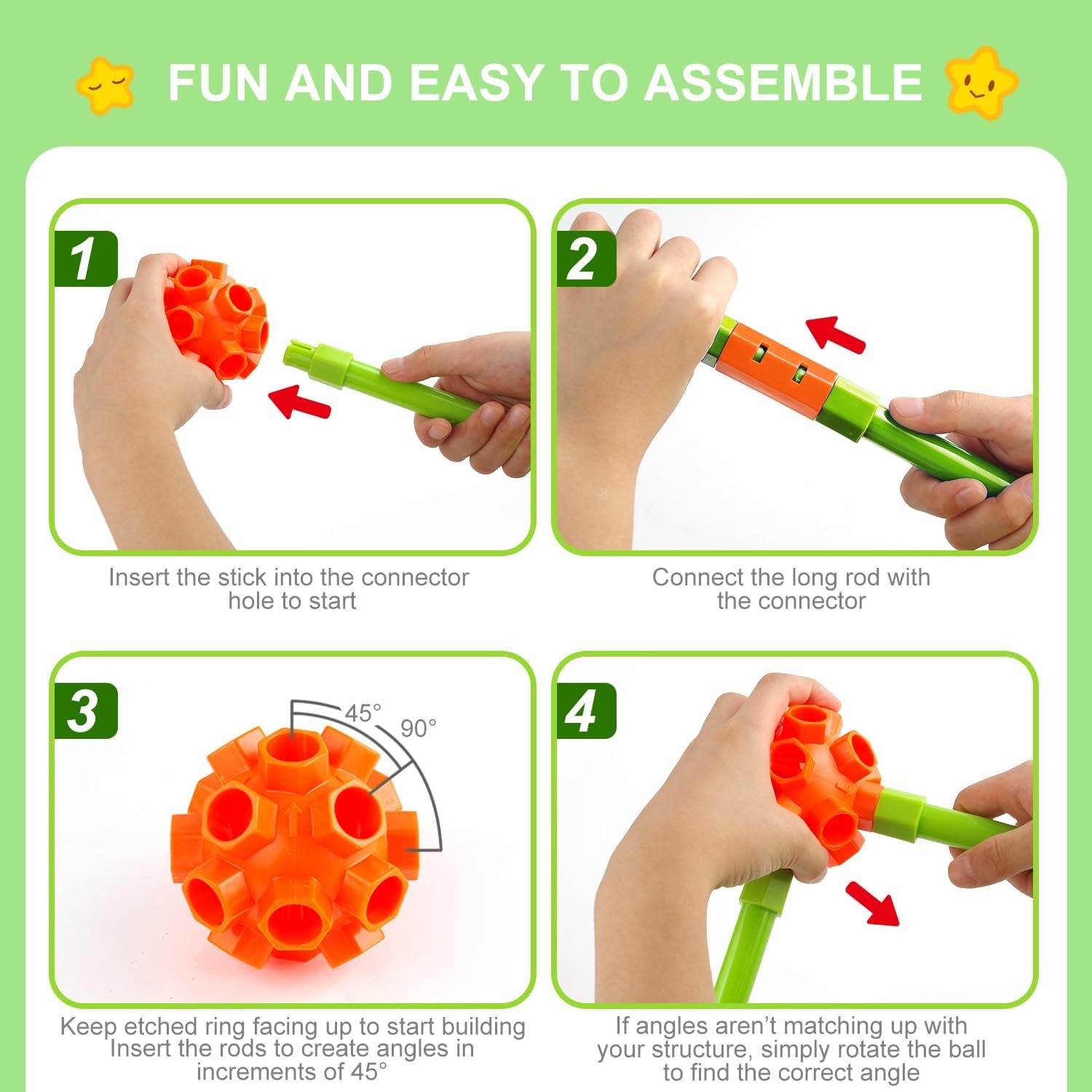 140 Piece Fort Building Kit for Kids