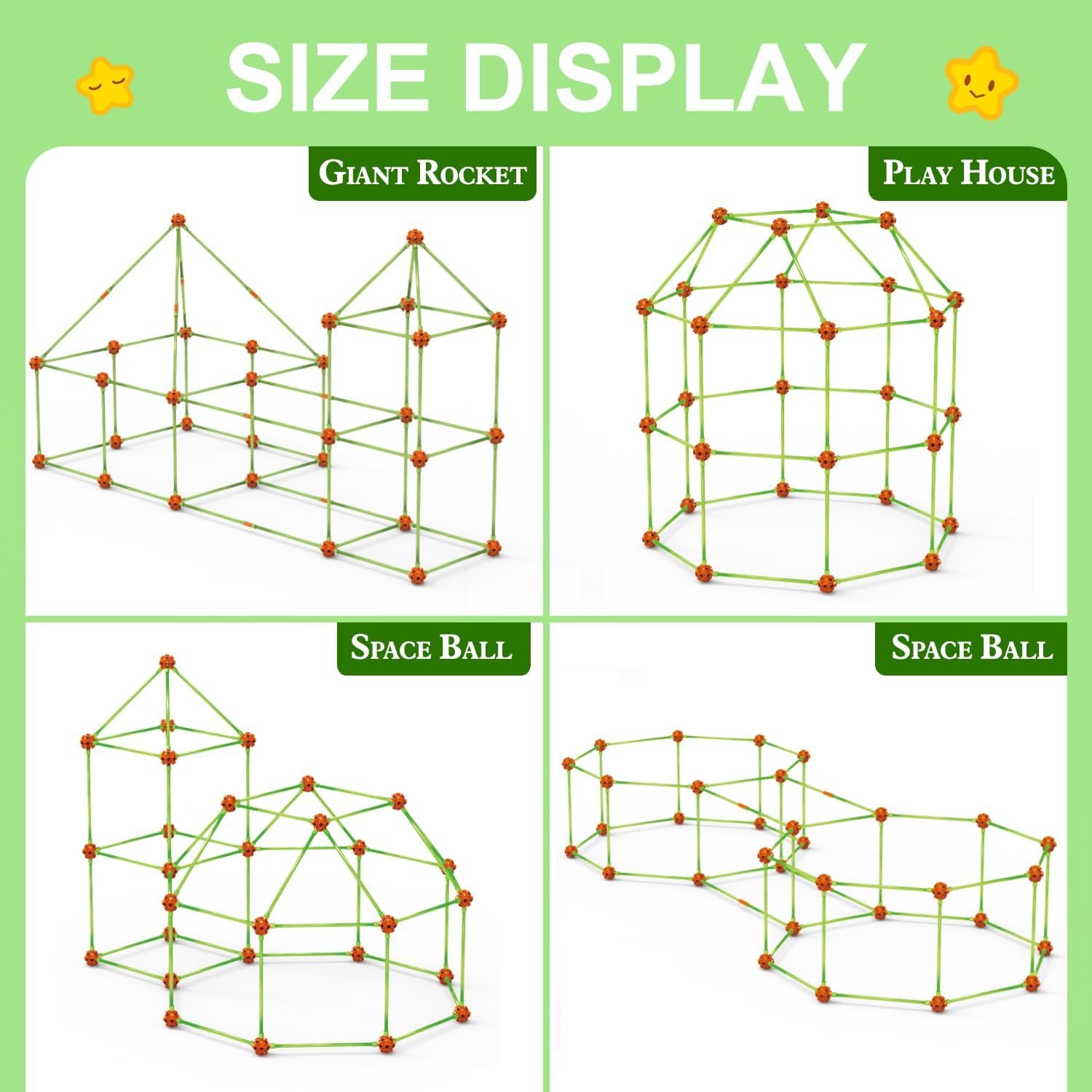 140 Piece Fort Building Kit for Kids