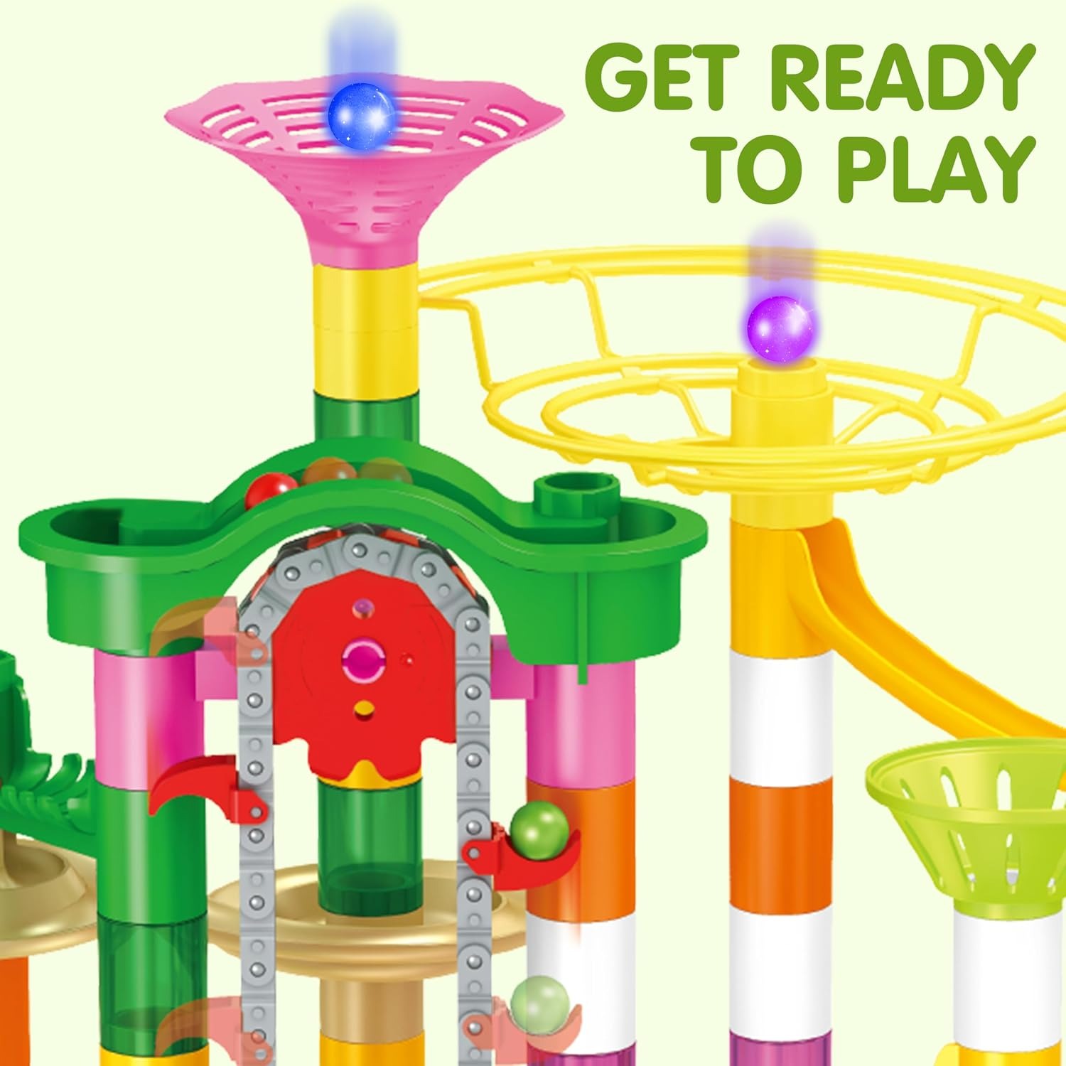 236-Piece Glow Marble Run with Motorised Elevator: image 3