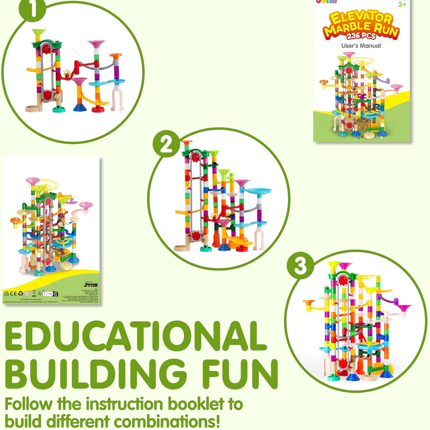 236-Piece Glow Marble Run with Motorised Elevator: image 5