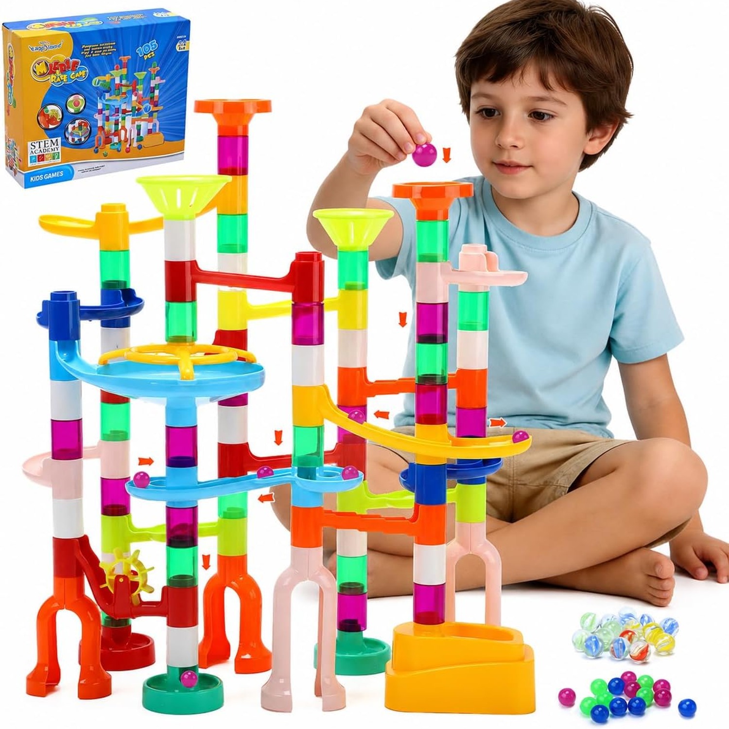 105 Piece Marble Run Kit