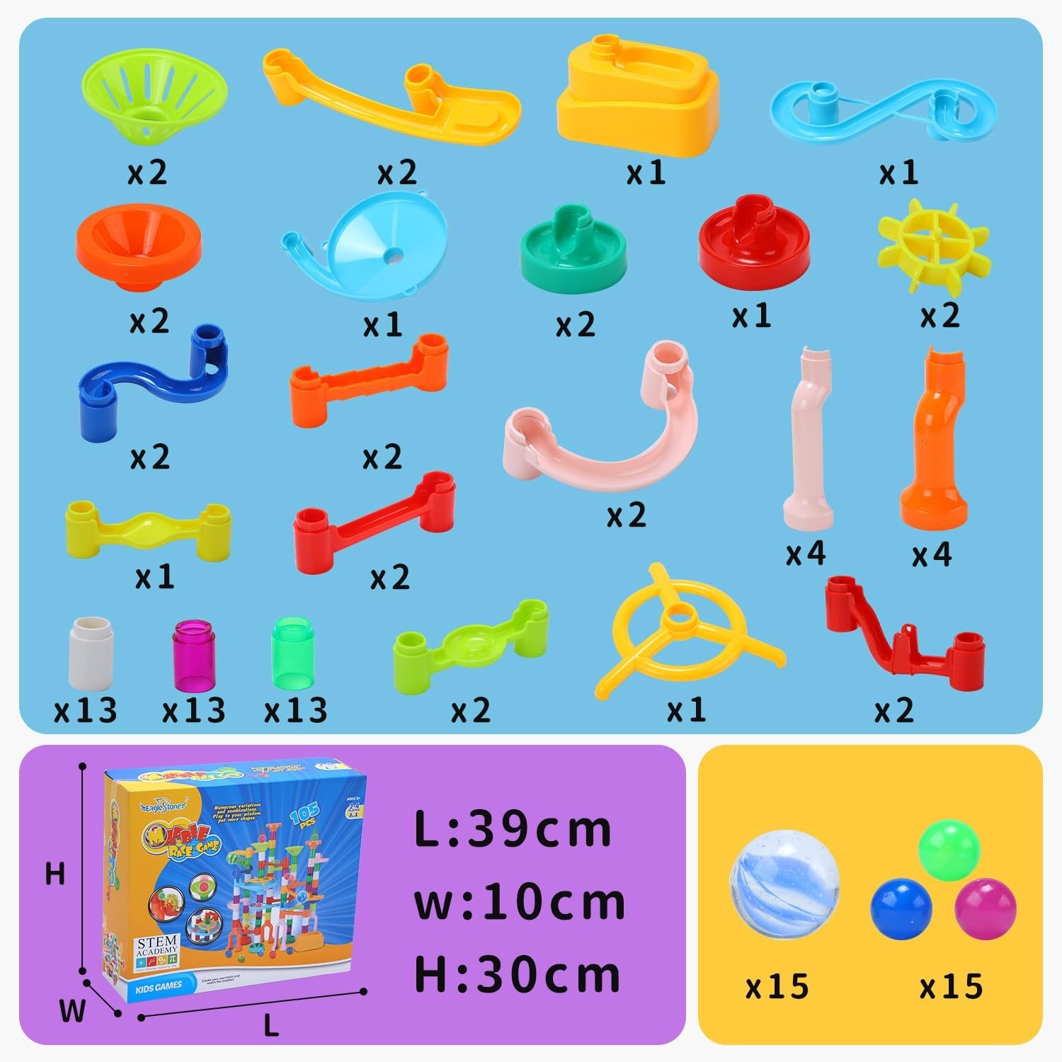 105 Piece Marble Run Kit: image 6