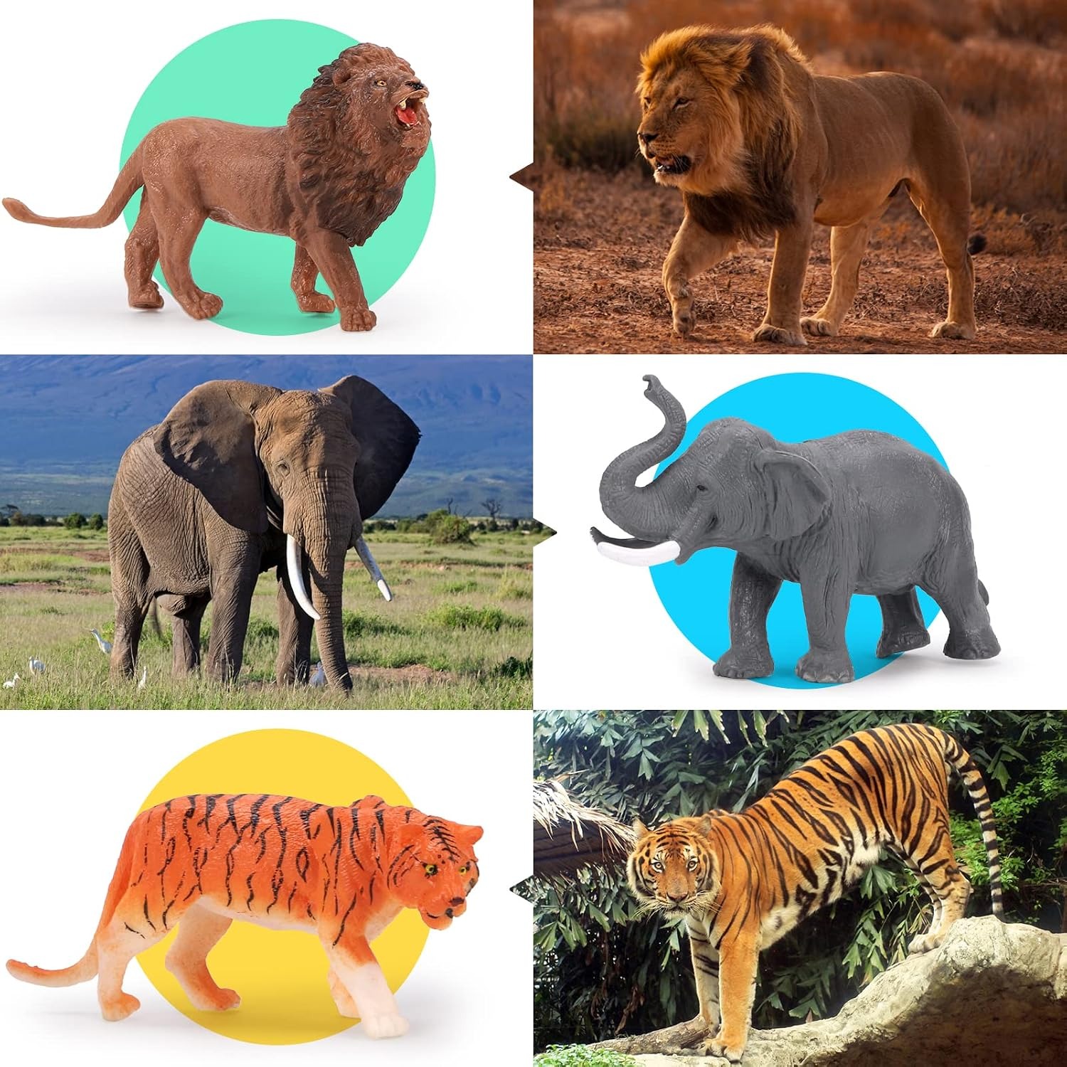 Safari Animal Figures Set, 42 Pieces with Storage Box: image 3