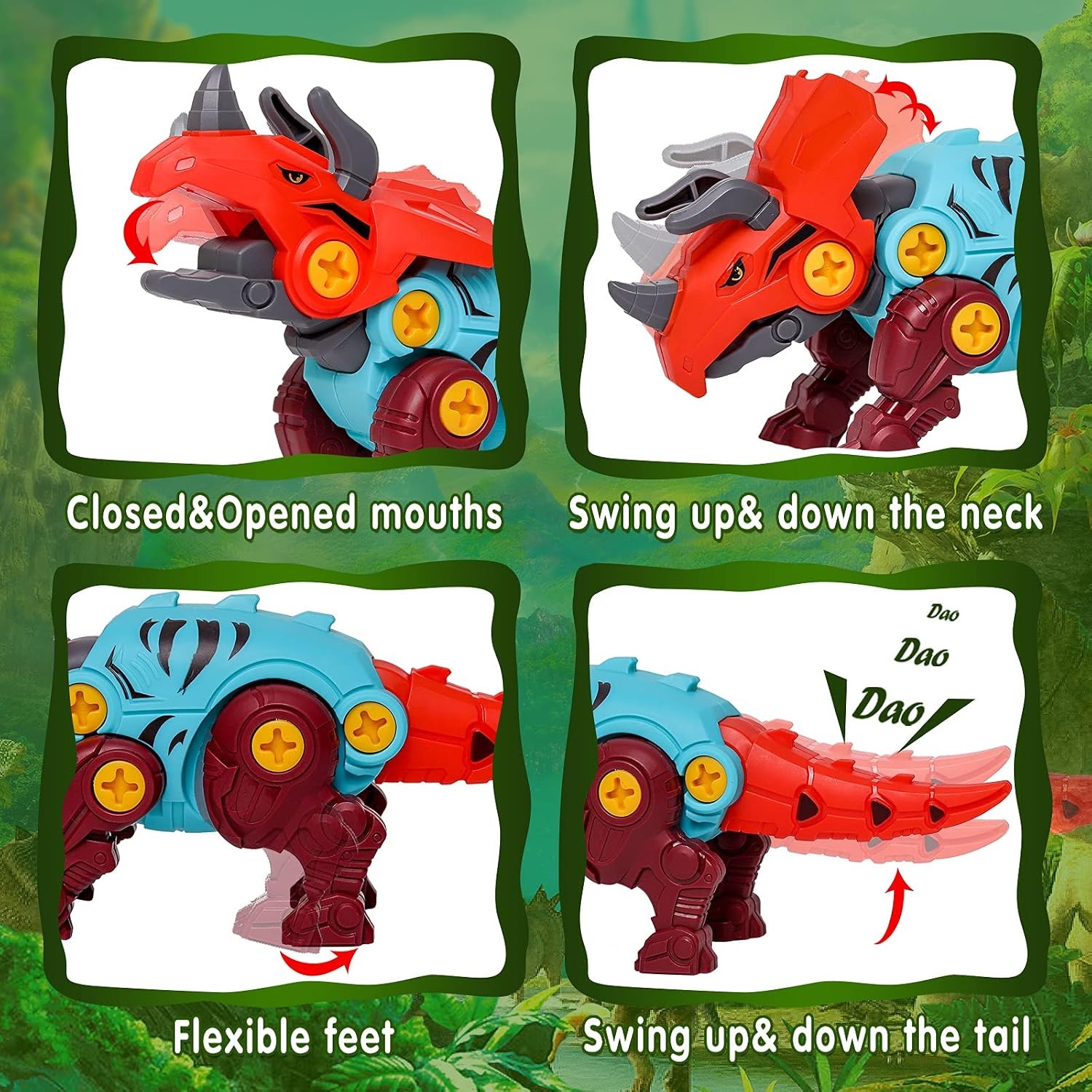 Take Apart Dinosaur Set with Electric Drill (4 Dinosaurs): image 5