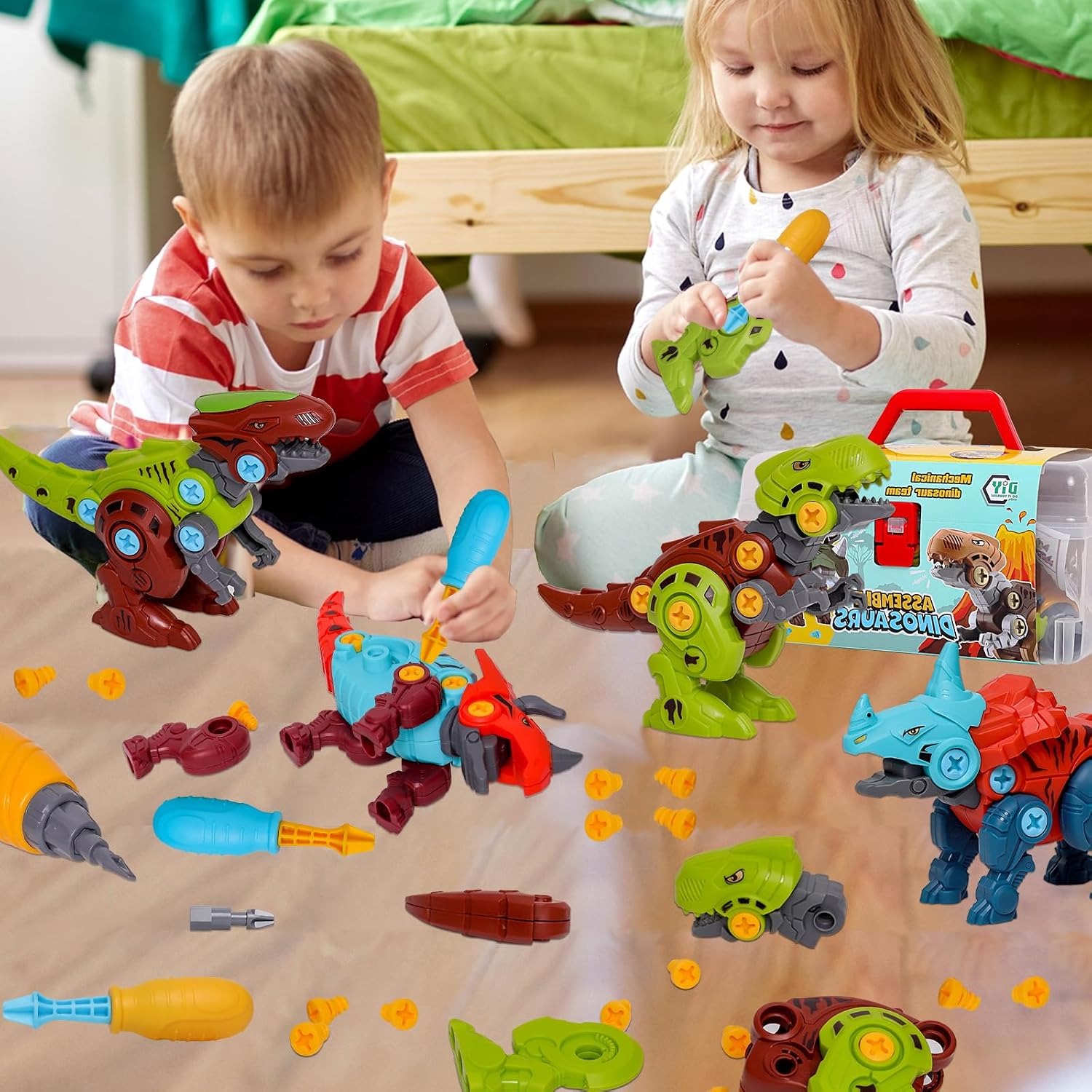 Take Apart Dinosaur Set with Electric Drill (4 Dinosaurs): image 7
