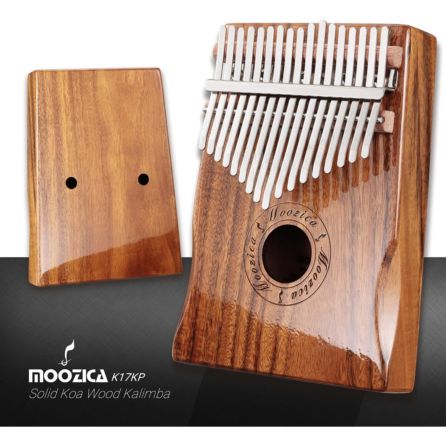 17 Key Koa Wood Kalimba Thumb Piano with Hard Case