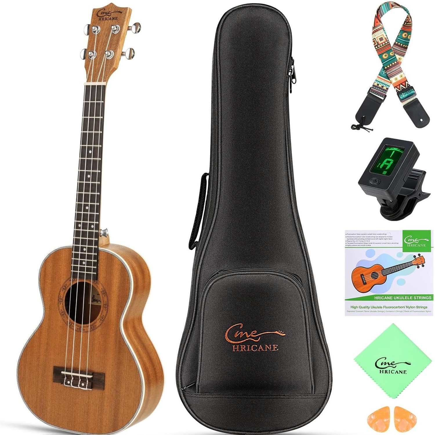 Sapele 21 Inch Soprano Ukulele with Bag and Spare Strings