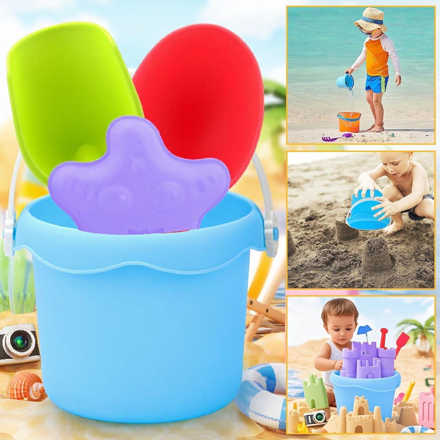 20 Piece Beach Sand Toy Set with Mesh Carry Bag: image 6