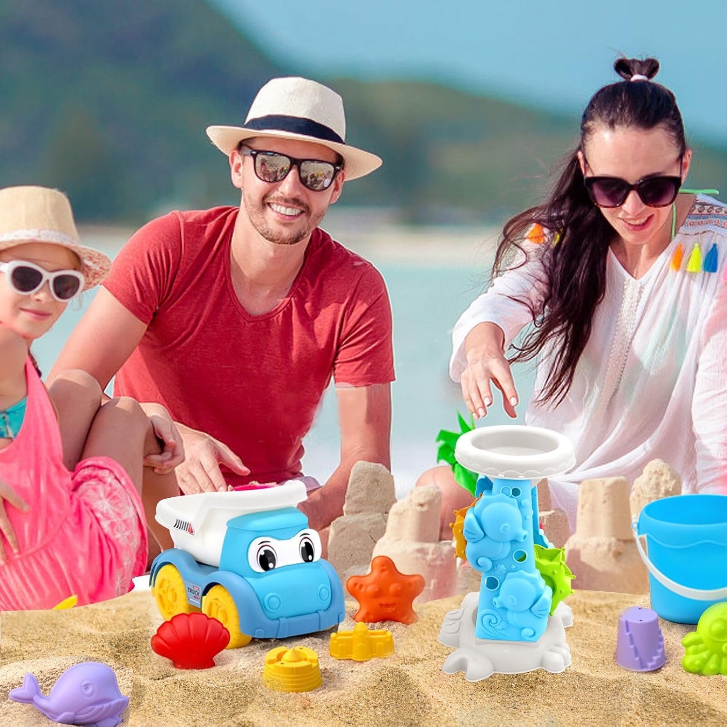 20 Piece Beach Sand Toy Set with Mesh Carry Bag: image 7