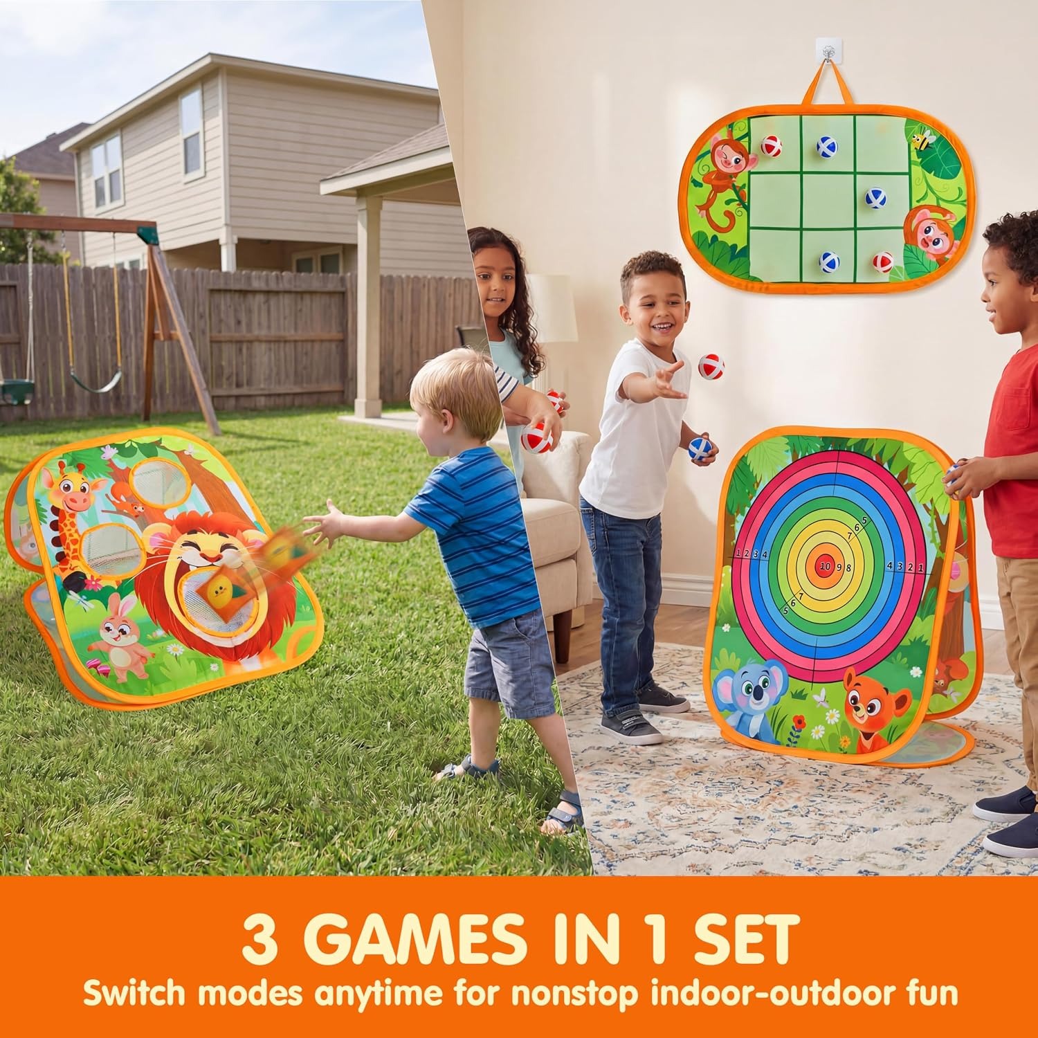 3-in-1 Animal Bean Bag Toss Game: image 2