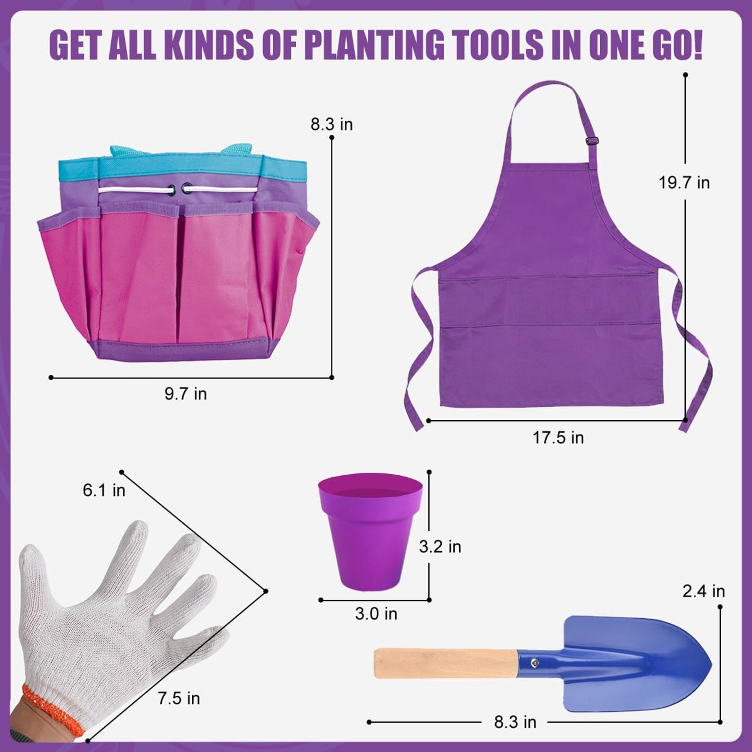 Kids Gardening Set with Wheelbarrow (15 Piece)