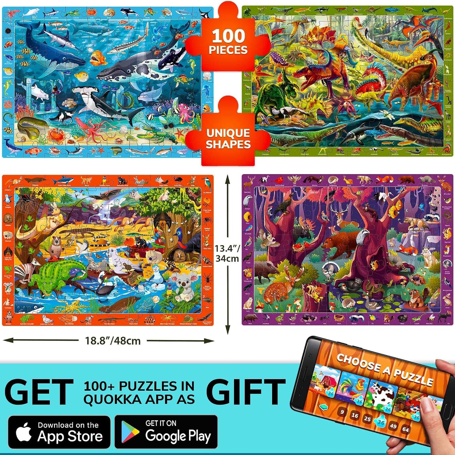 100 Piece Floor Puzzles 3 Pack: image 5