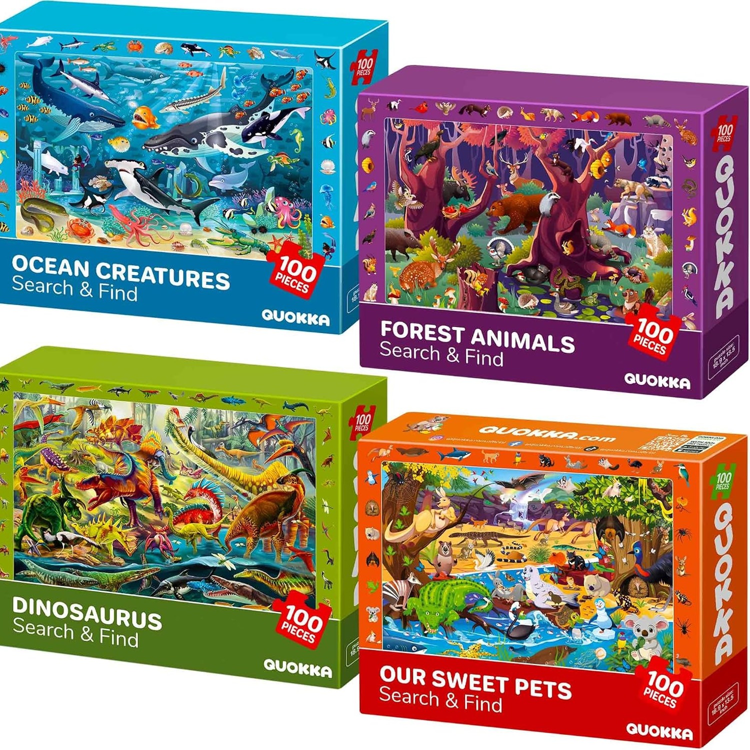 100 Piece Floor Puzzles 3 Pack