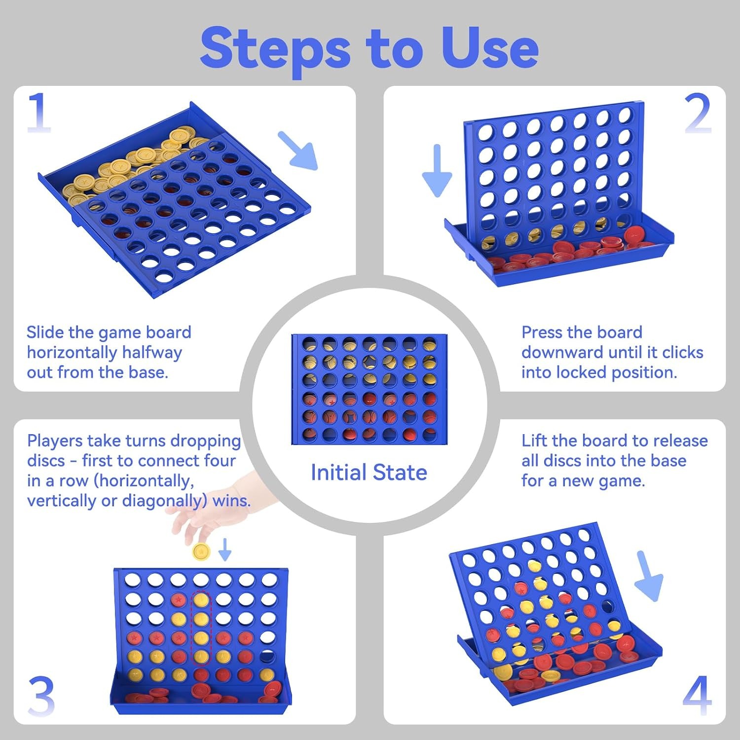 4 in a Row Connect Board Game: image 7