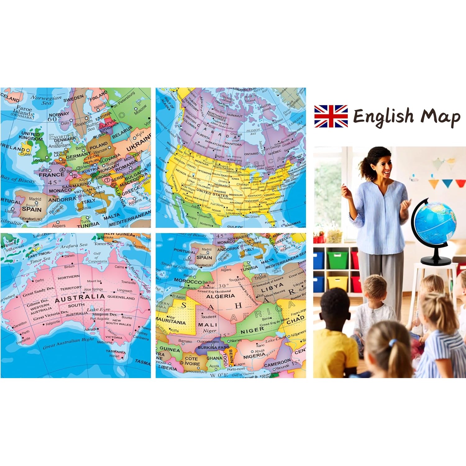 30cm Self-Assembly World Globe