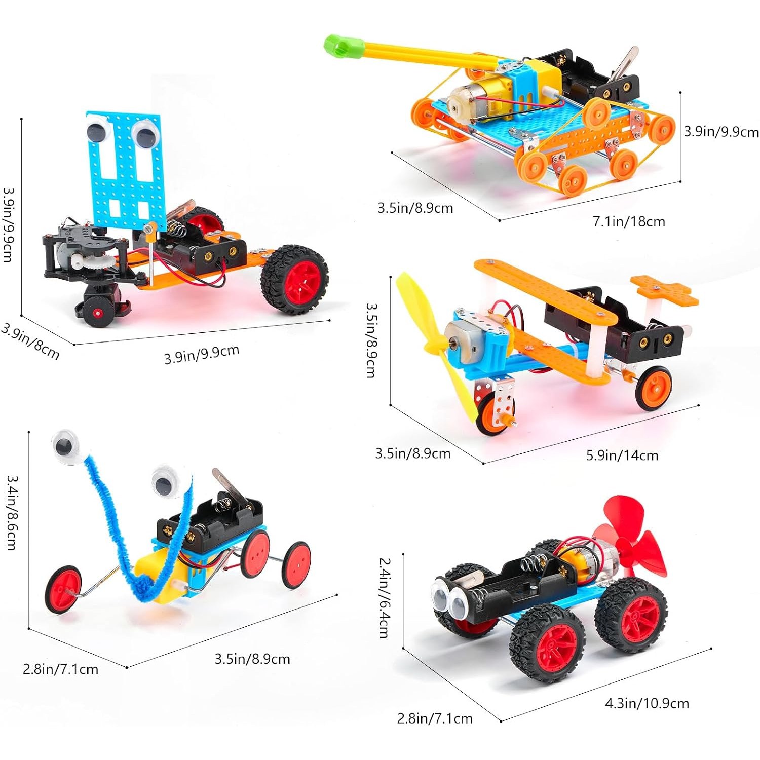 5-in-1 Robot Building Kit with Motor and Tools: image 2