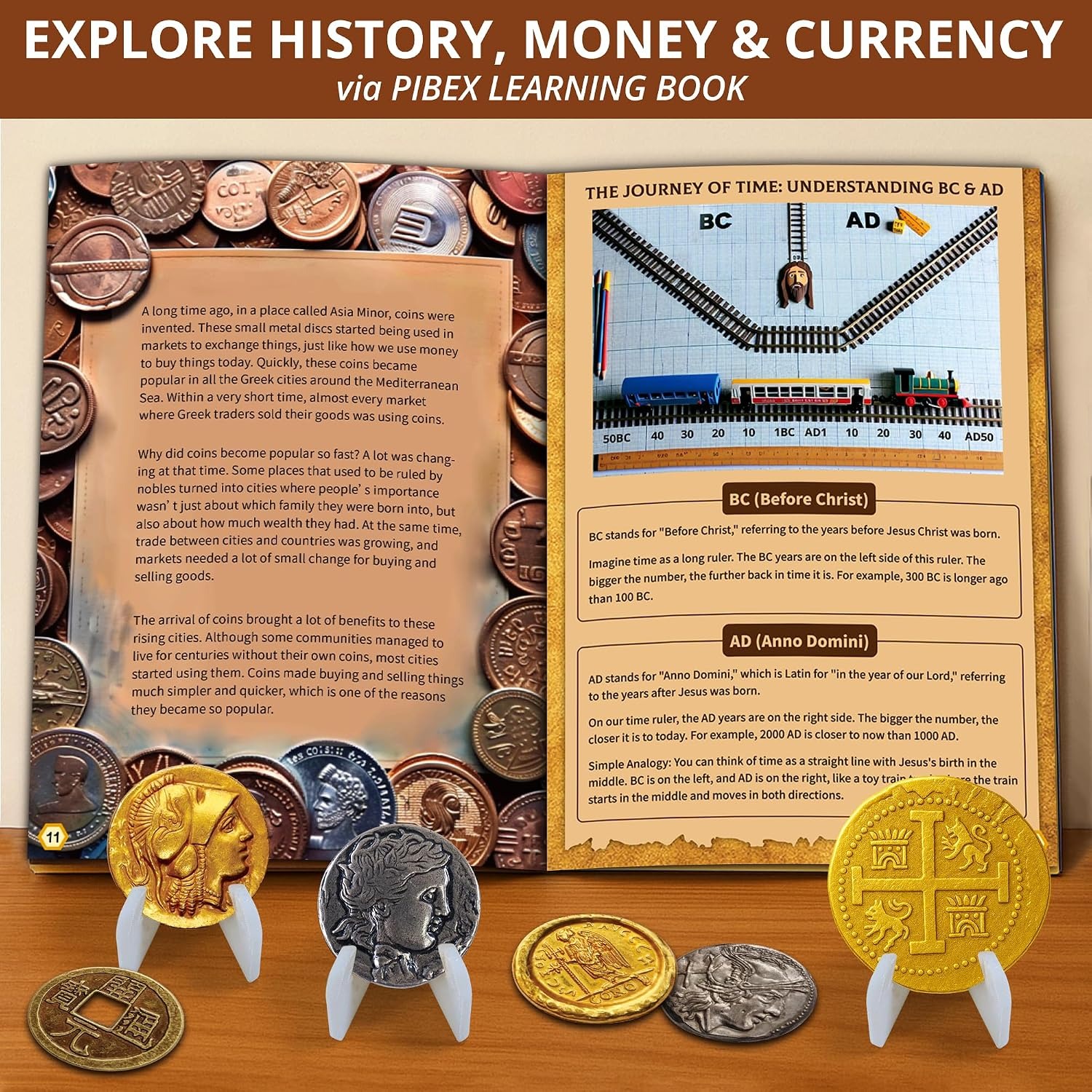 Pirate Treasure Dig Kit with 12 Metal Coin Replicas: image 6