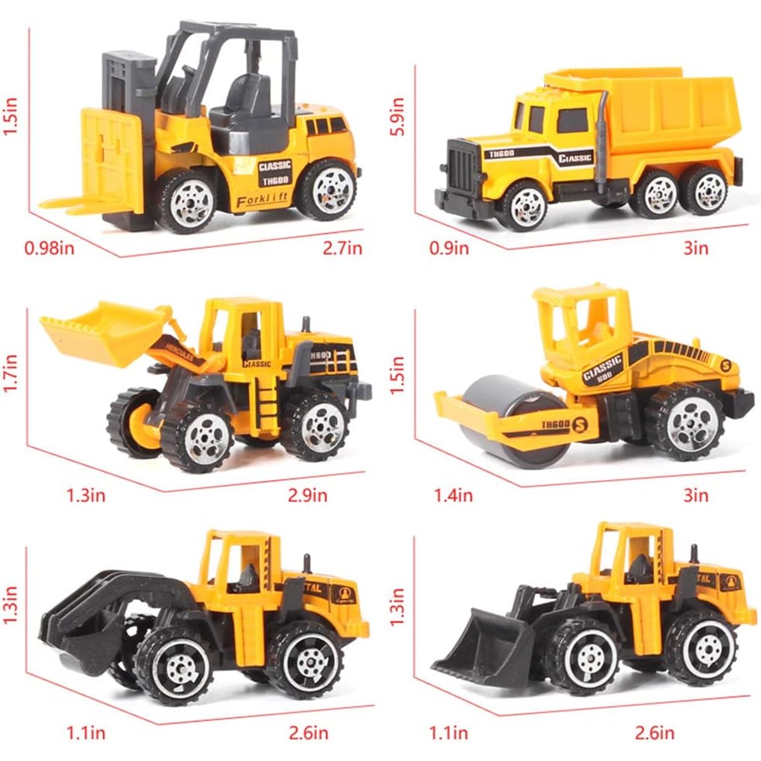 Construction Truck Carrier Set with 11 Die-Cast Vehicles: image 3