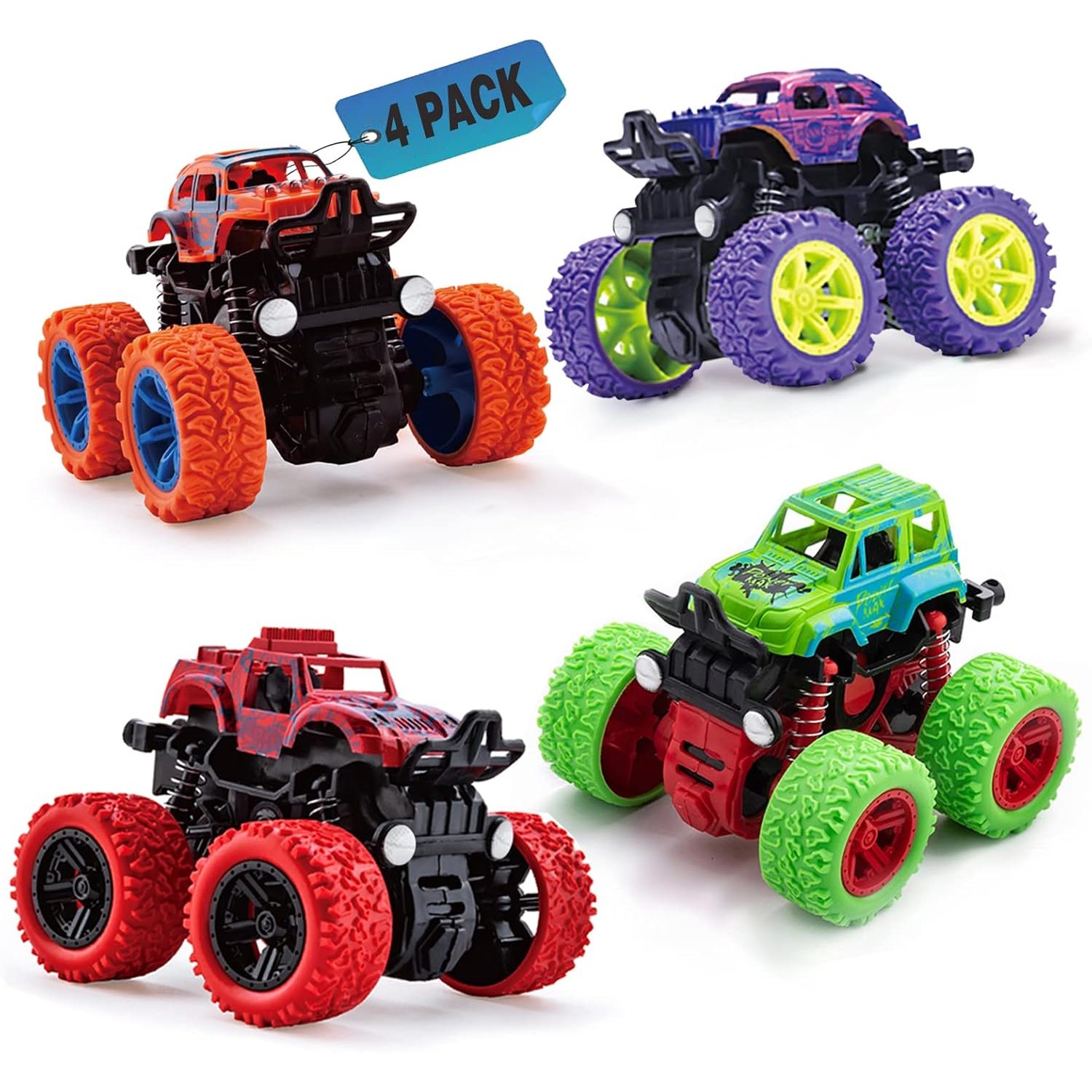Friction Monster Trucks 4 Pack