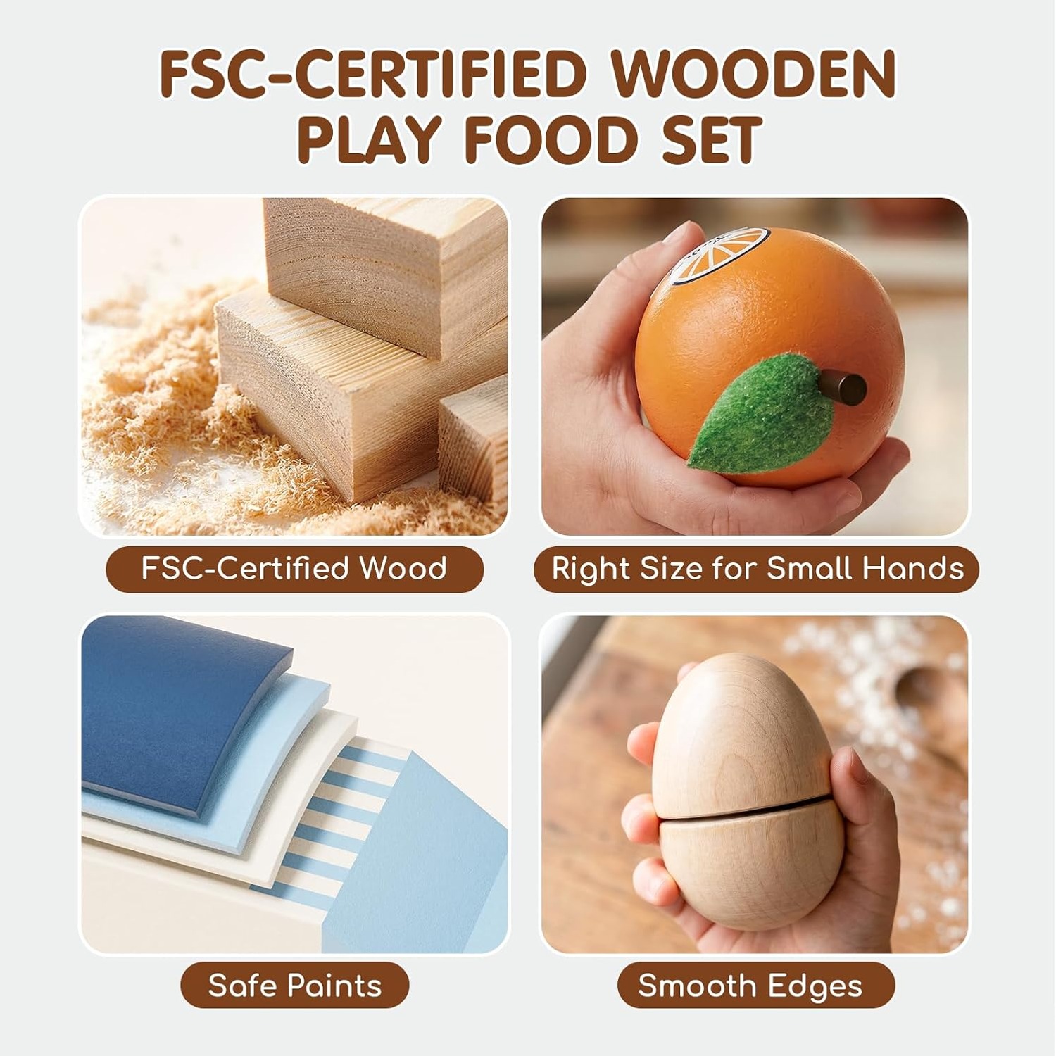 Wooden Breakfast Play Food Set