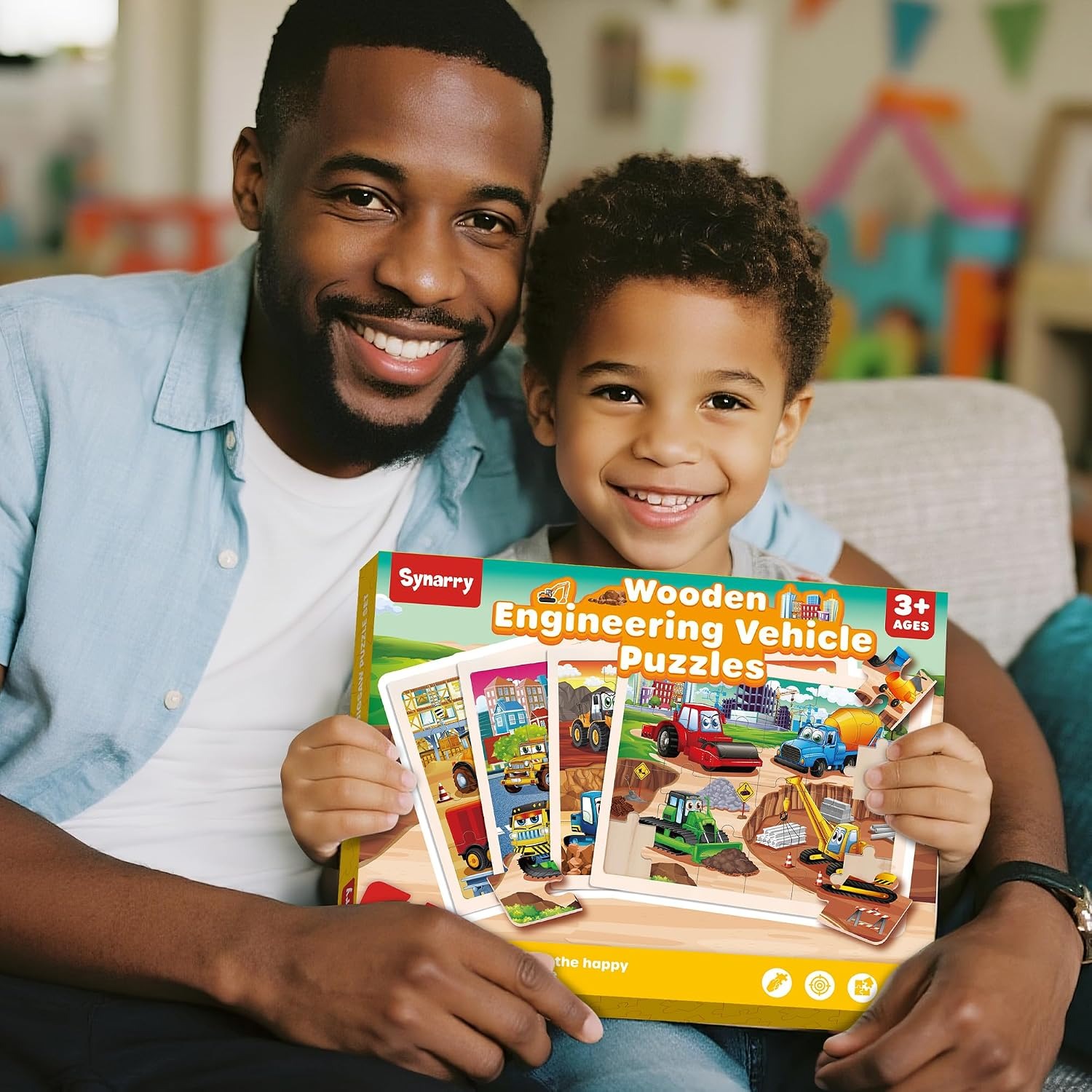 Wooden Construction Vehicle Puzzles 4-Pack: image 7